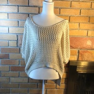 Open knit poncho top